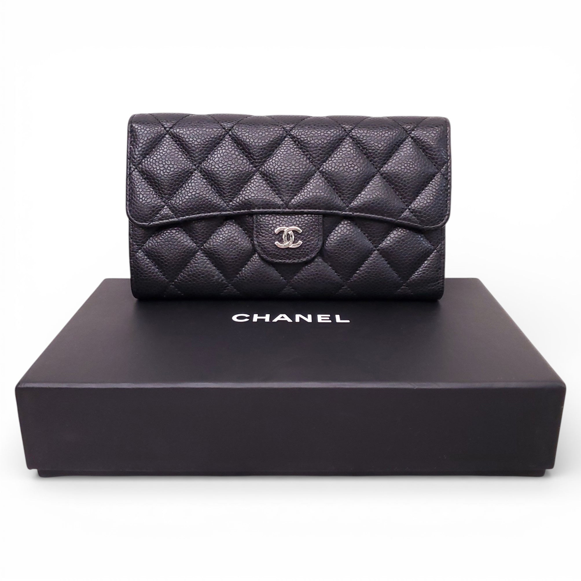 CHANEL BLACK CAVIAR WALLET