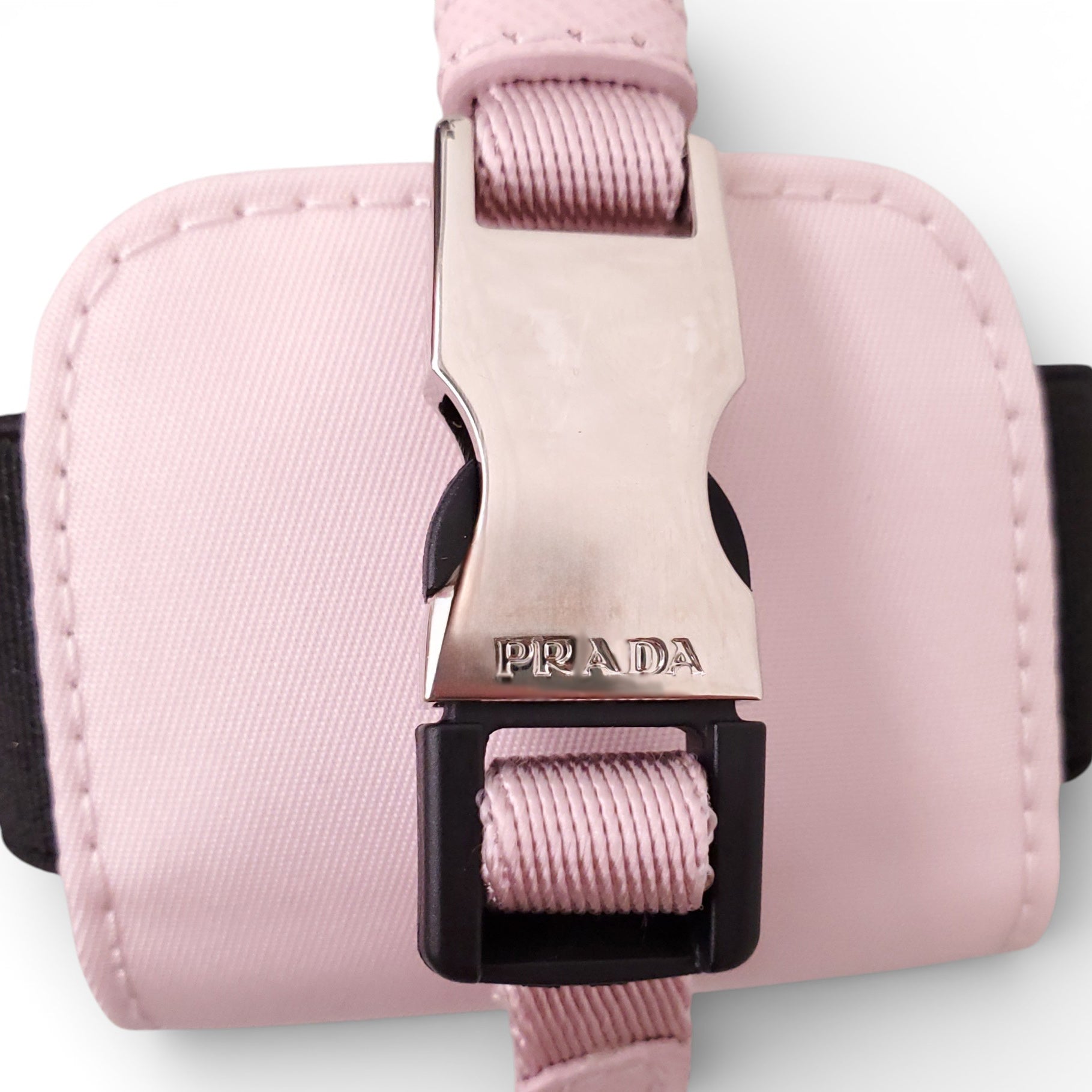 PRADA PINK NYLON AIRPOD PRO CASE