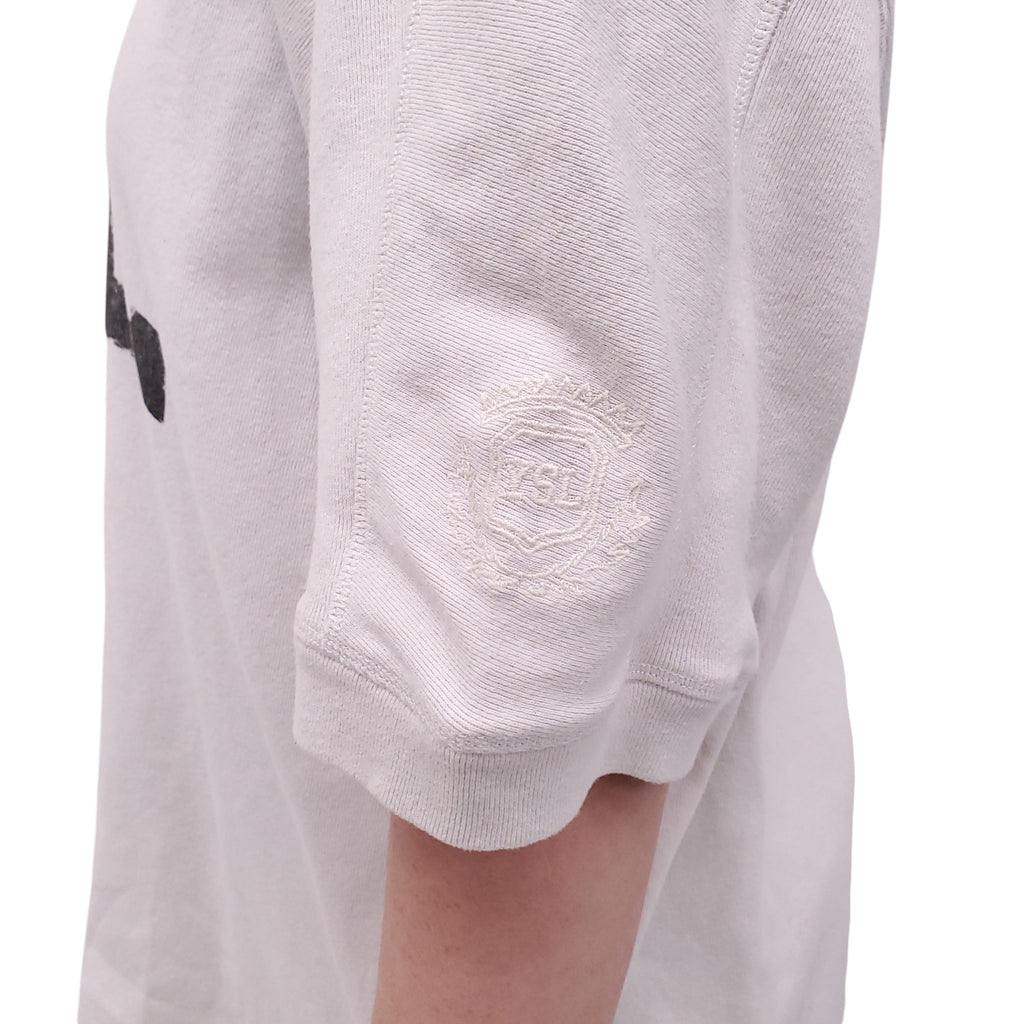 SAINT LAURENT WHITE LOGO T-SHIRT - SIZE XL