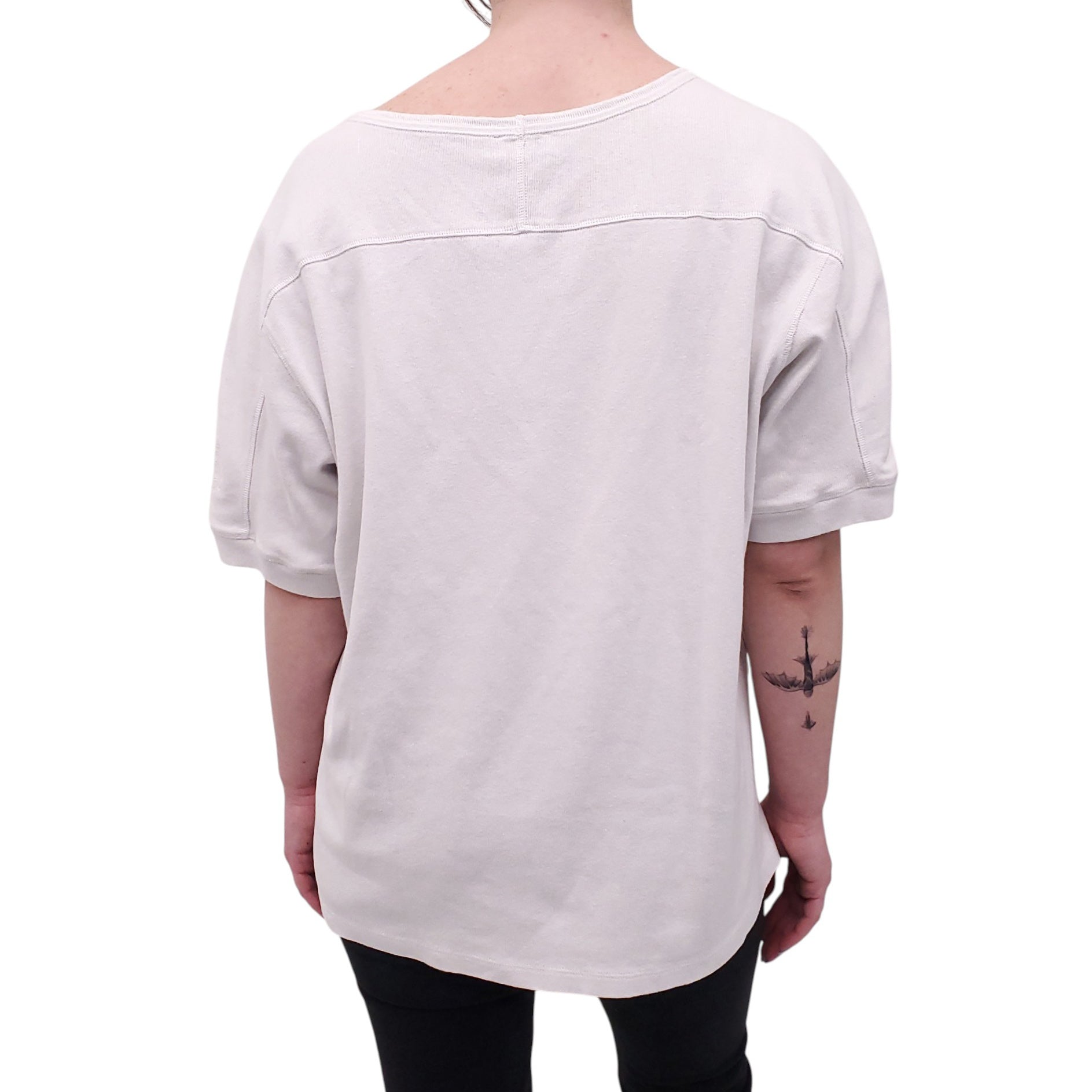SAINT LAURENT WHITE LOGO T-SHIRT - SIZE XL