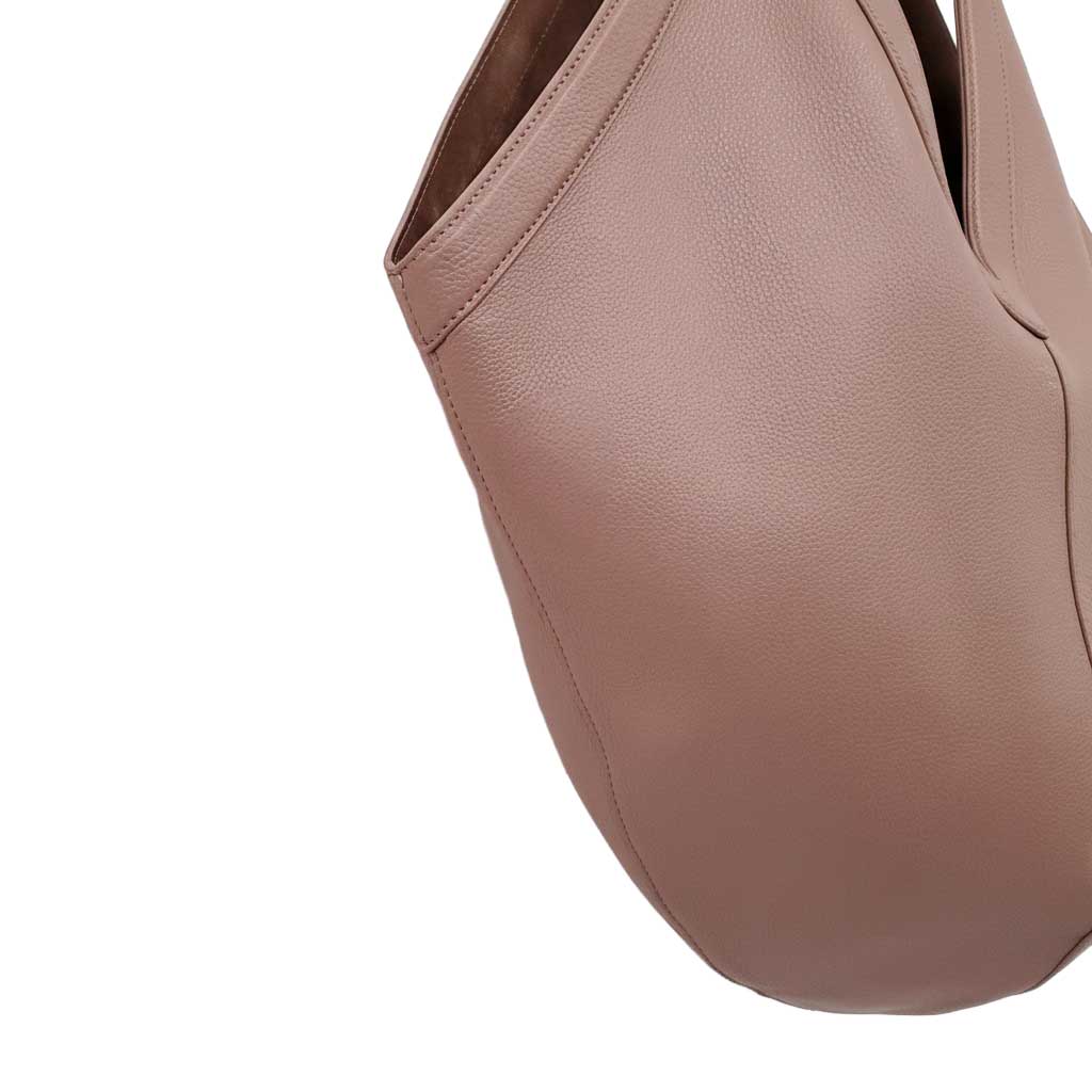 MANSUR GAVRIEL BEIGE LEATHER TOTE BAG