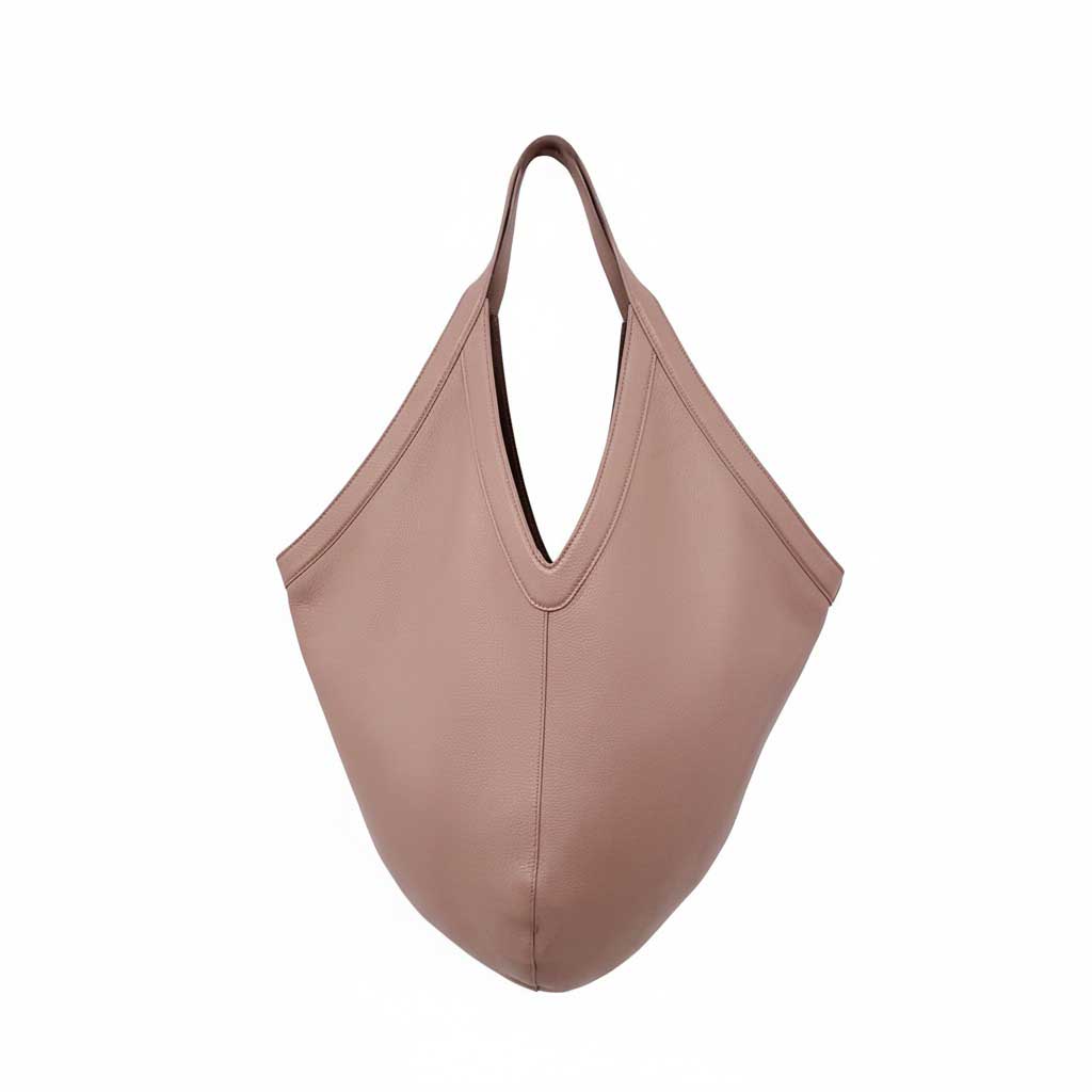 MANSUR GAVRIEL BEIGE LEATHER TOTE BAG