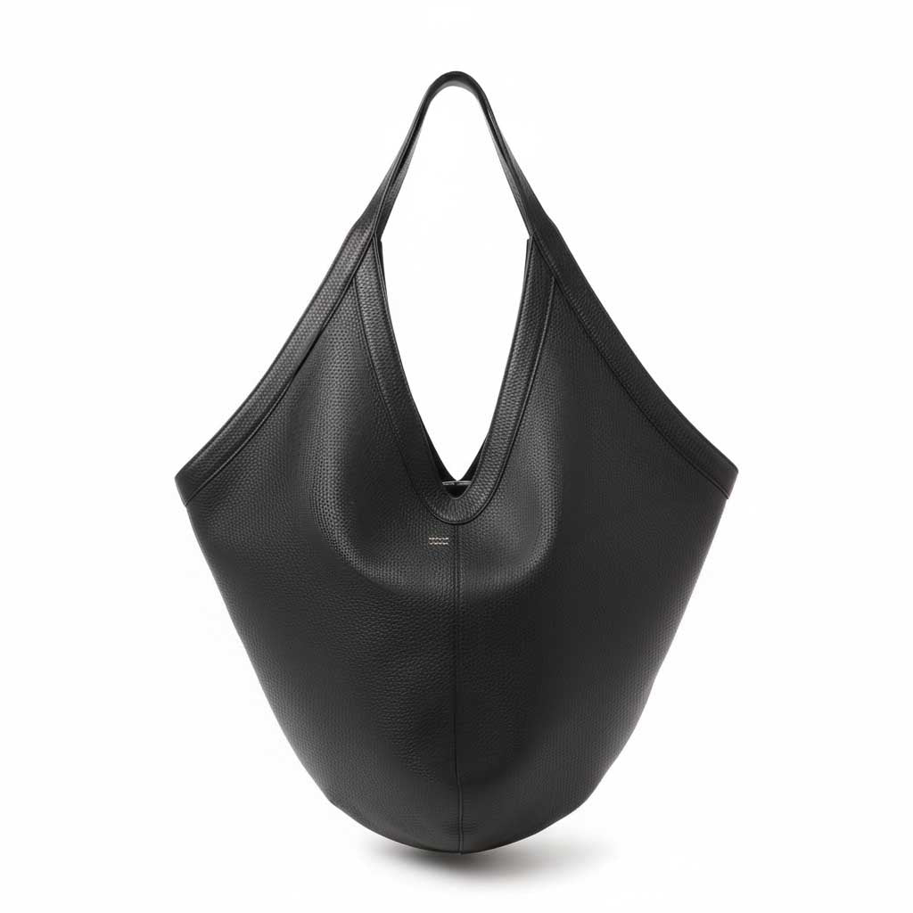 MANSUR GAVRIEL BLACK LEATHER TOTE BAG