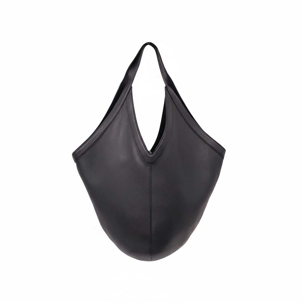 MANSUR GAVRIEL BLACK LEATHER TOTE BAG
