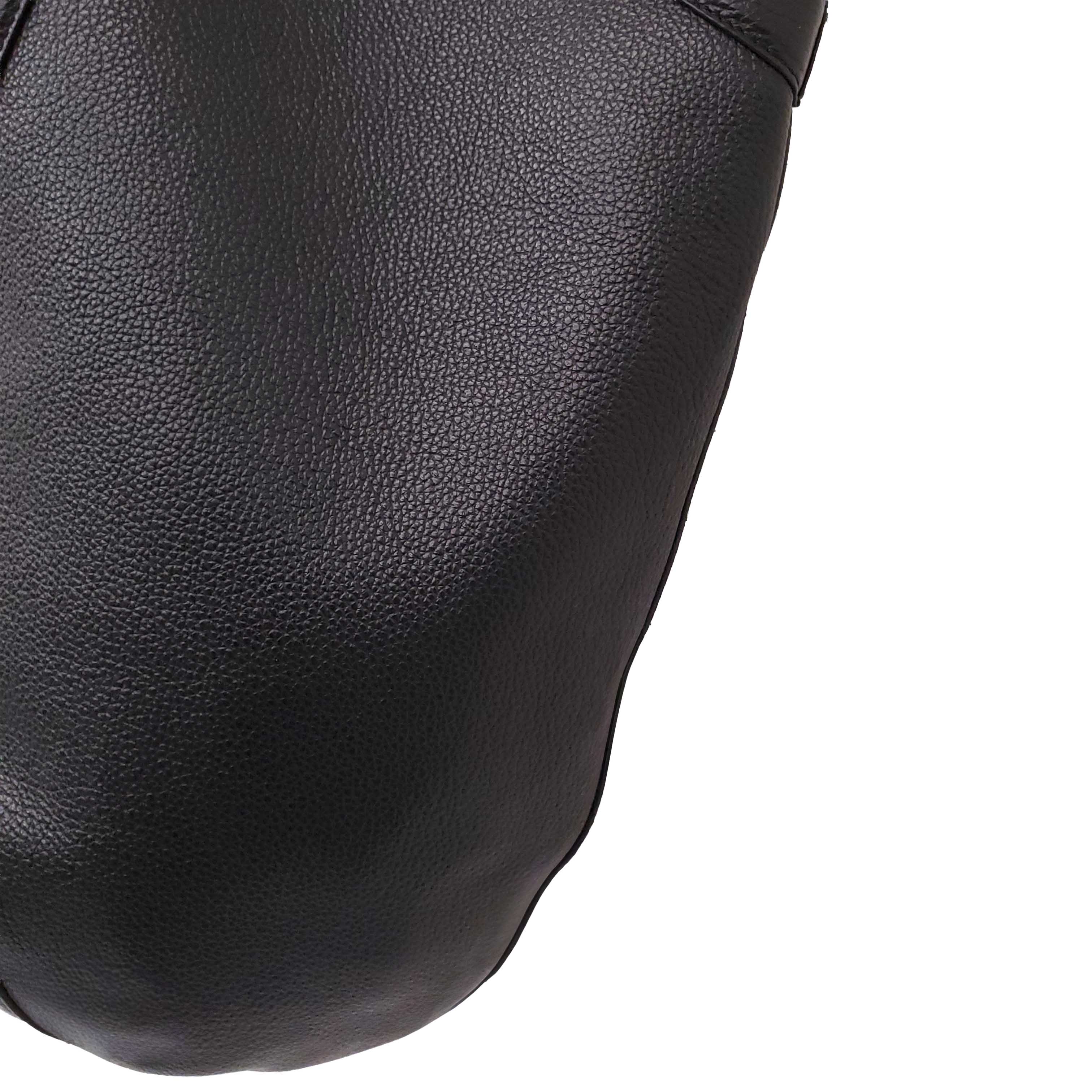 MANSUR GAVRIEL BLACK LEATHER TOTE BAG