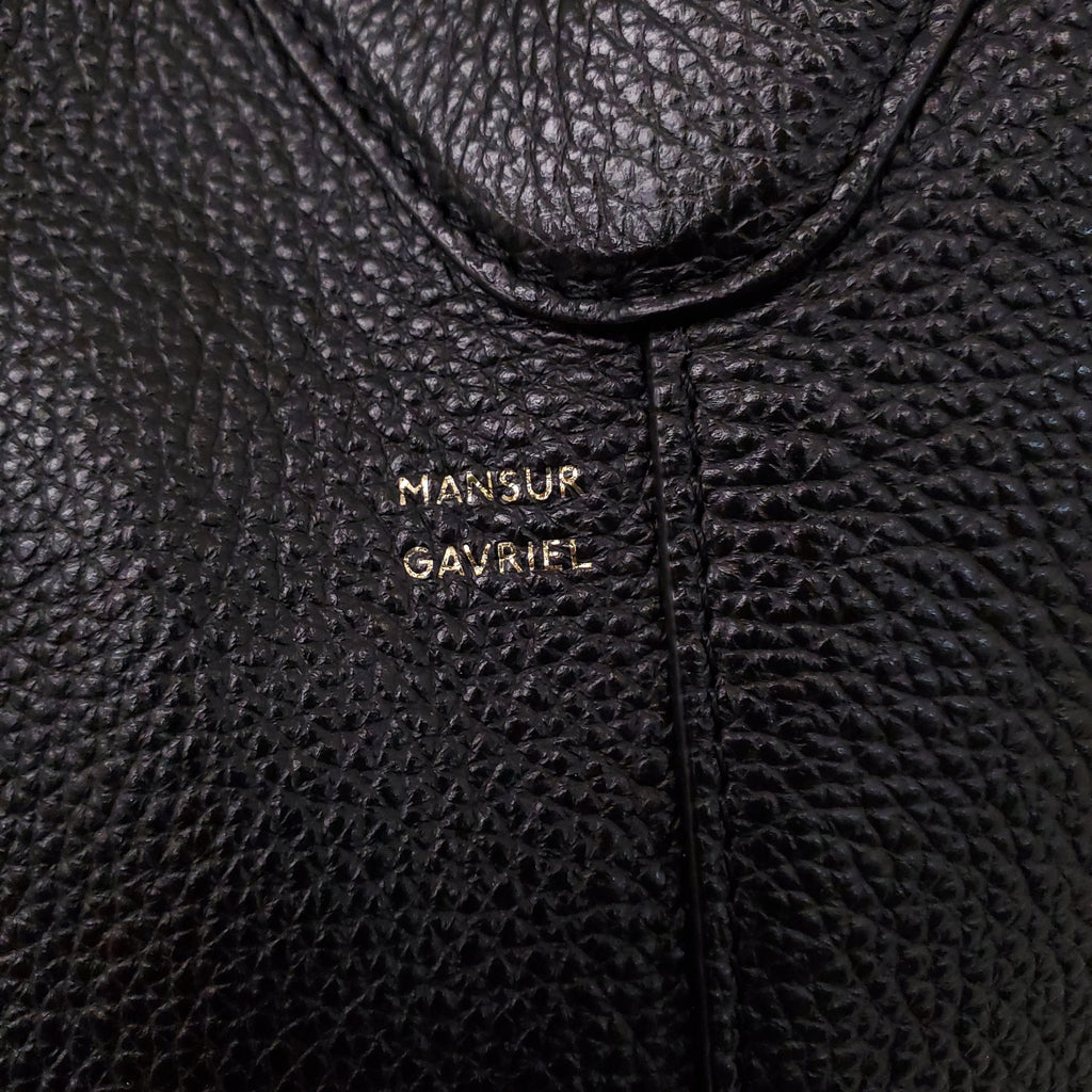MANSUR GAVRIEL BLACK LEATHER TOTE BAG