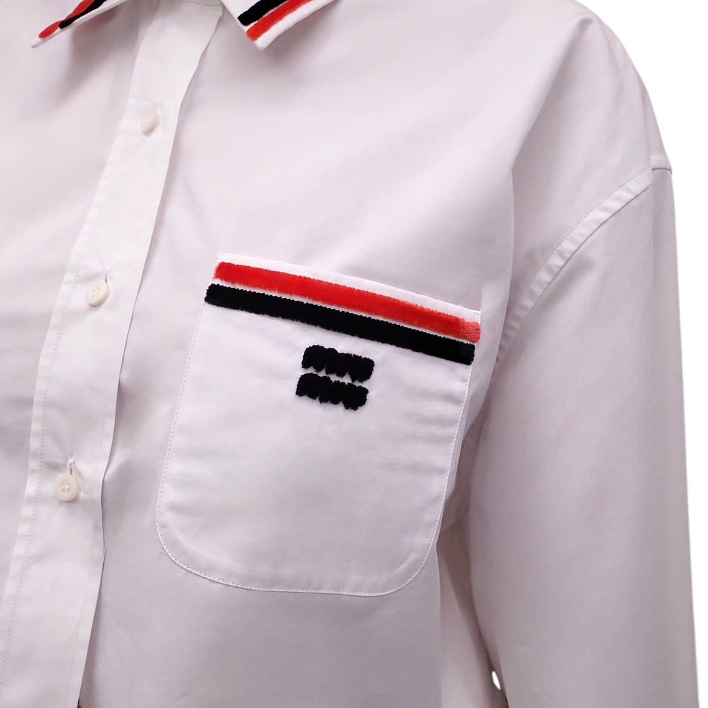 MIU MIU WHITE LOGO SKIRT SET - SIZE 40