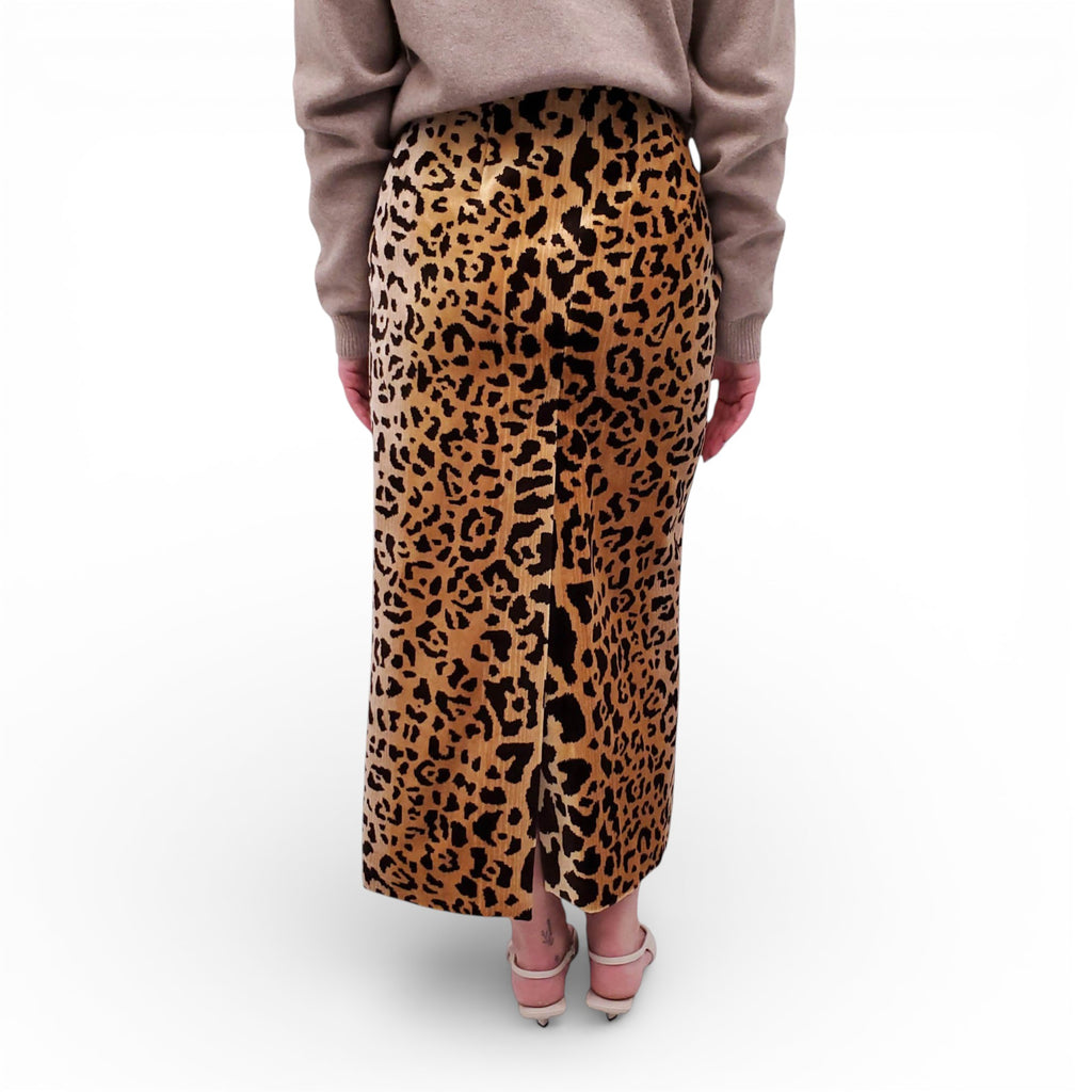 MIU MIU LEOPARD MIDI SKIRT - SIZE 40