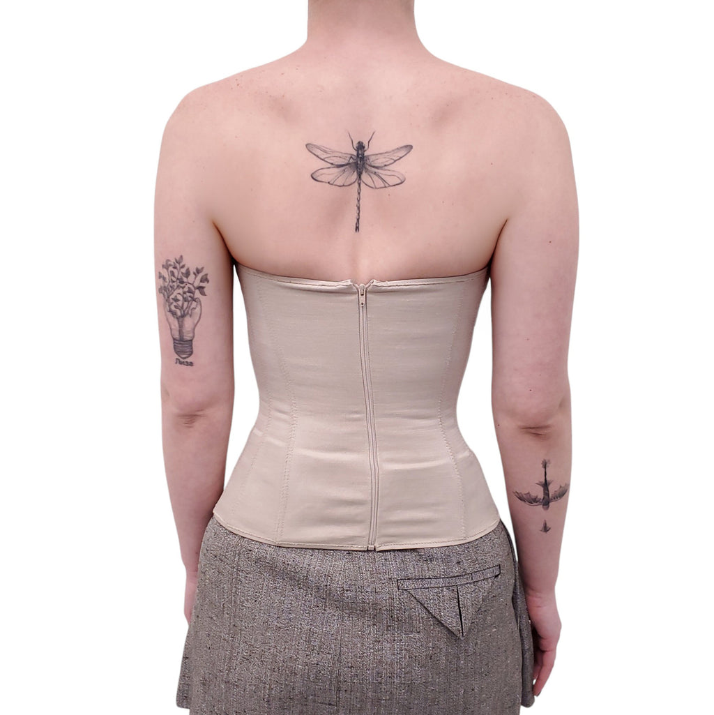 BOTTEGA VENETA KHAKI BUSTIER - SIZE 38