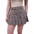 BOTTEGA VENETA TWEED PLEATED MINI SKIRT - SIZE 34