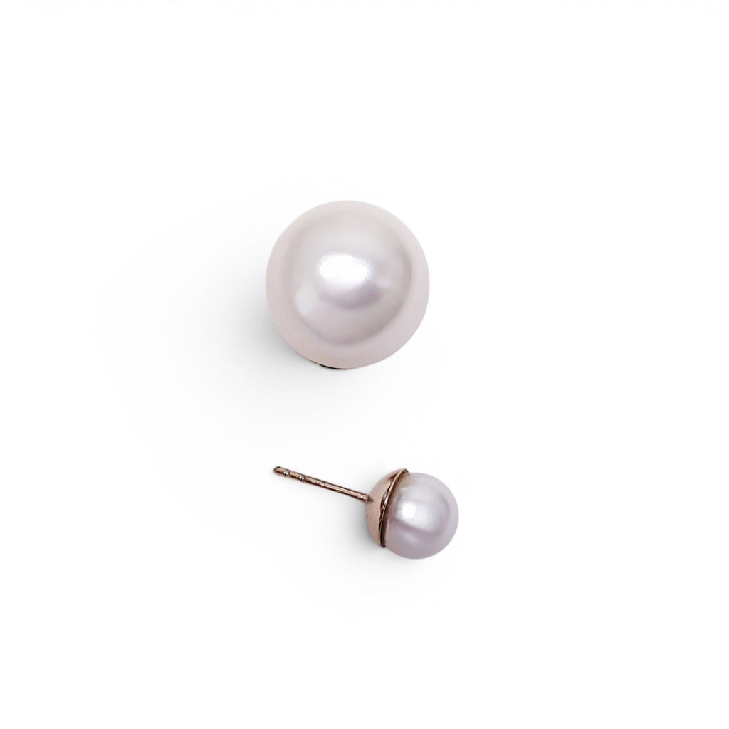 CHRISTIAN DIOR DOUBLE PEARL EARRINGS