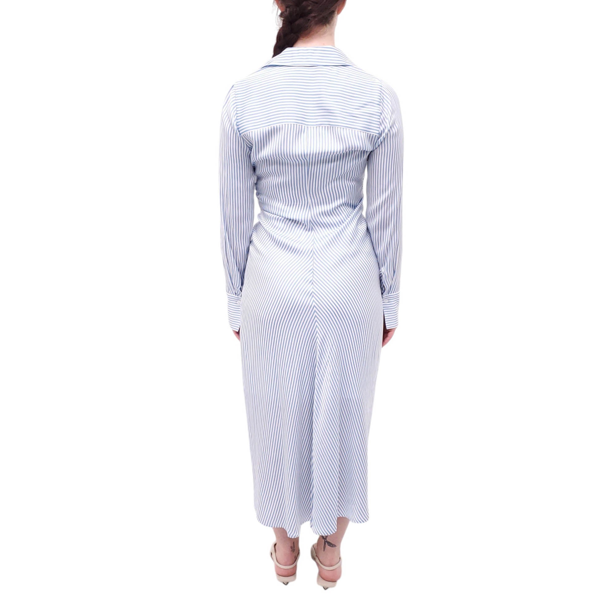 VERONICA BEARD BLUE AND WHITE STRIPED DRESS - SIZE 0