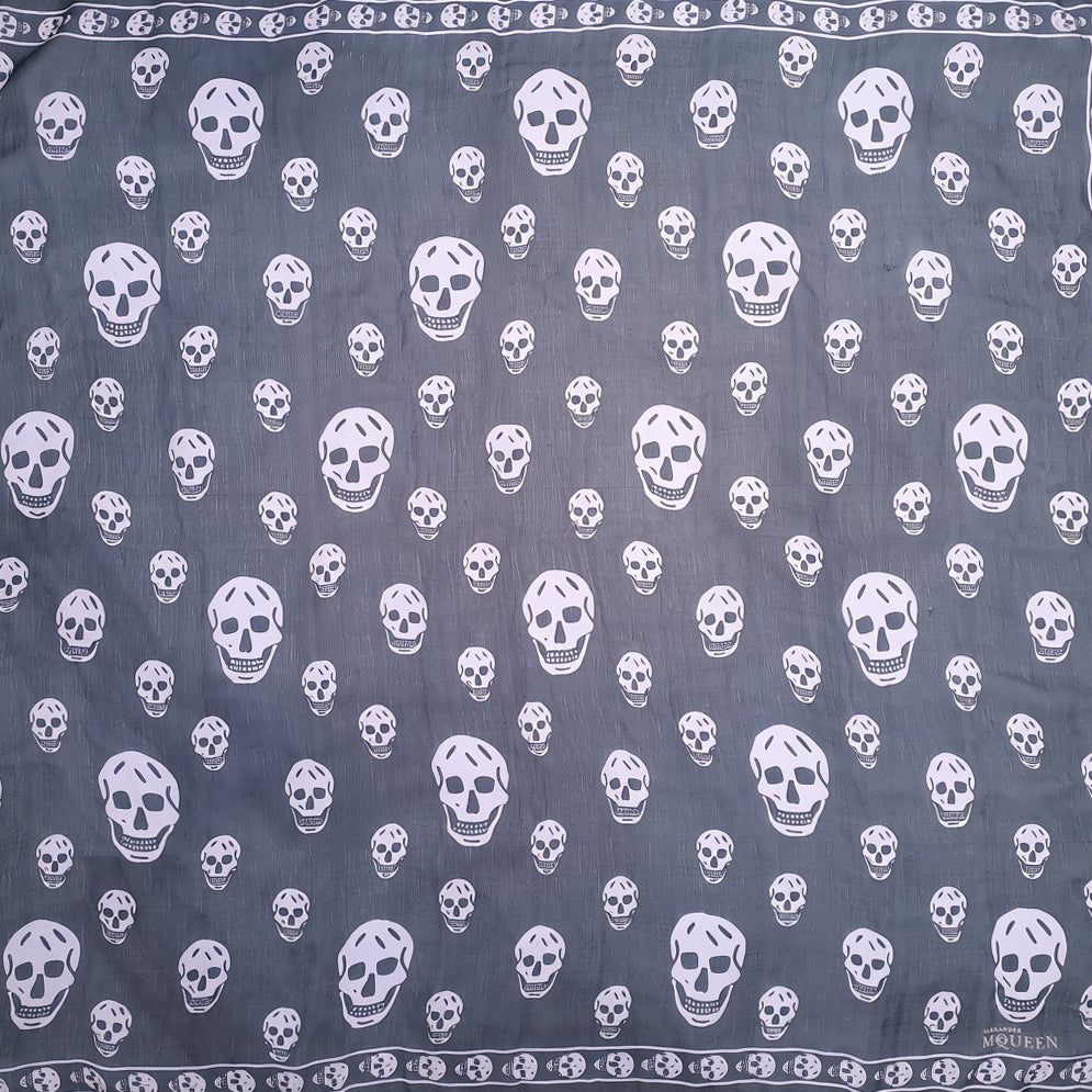 ALEXANDER MCQUEEN BLACK SKULL SCARF