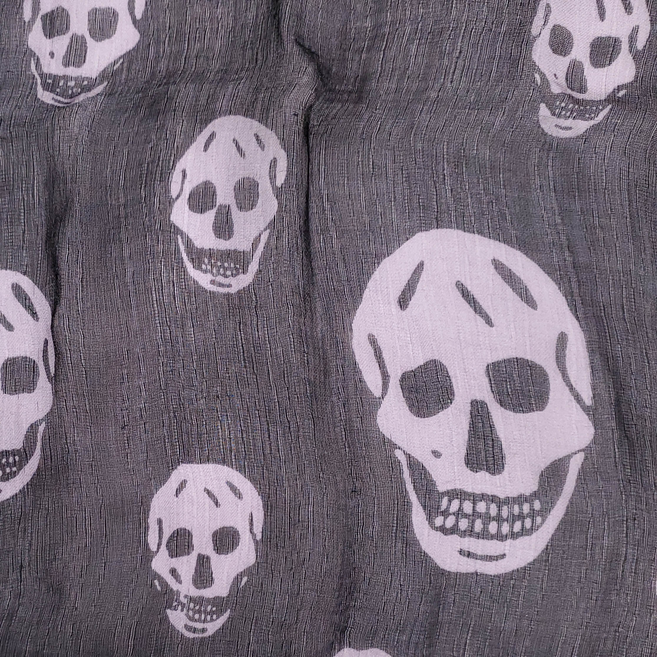 ALEXANDER MCQUEEN BLACK SKULL SCARF