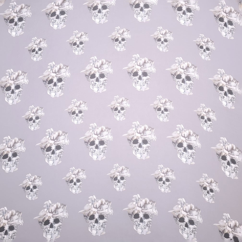 ALEXANDER MCQUEEN GREY SKULL SCARF