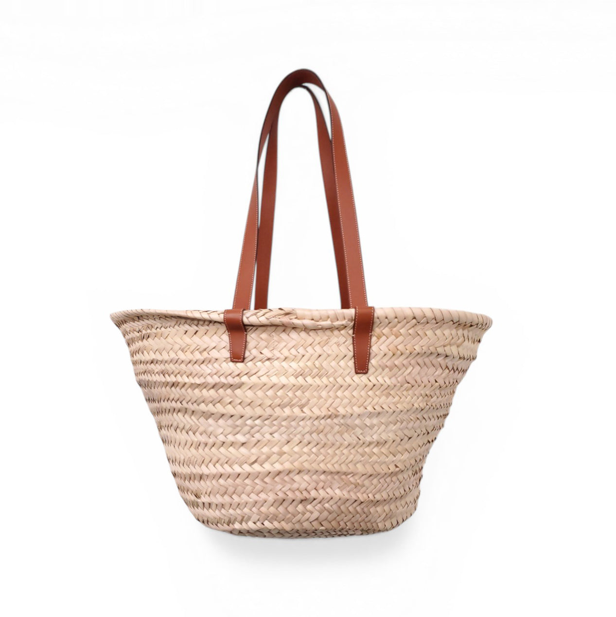 CELINE LARGE RAFFIA TRIOMPHE PANIER TOTE BAG