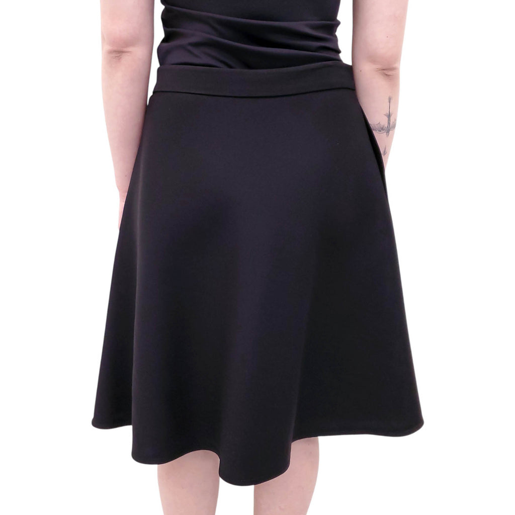 VALENTINO BLACK A-LINE SKIRT - SIZE 12