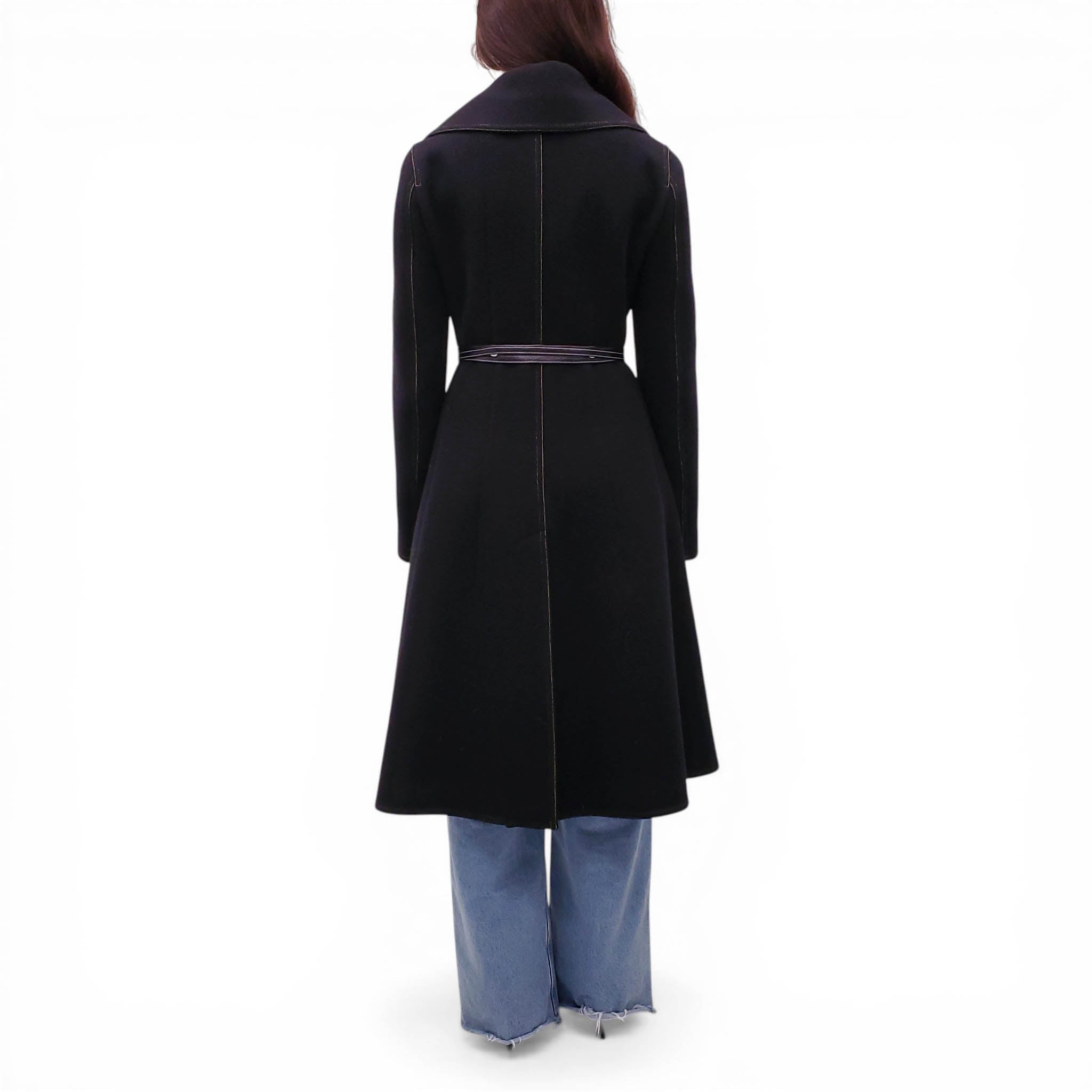 CELINE VINTAGE PHOEBE PHILO TIE COAT - SIZE 42