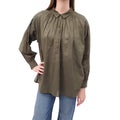 NILI LOTAN KHAKI GREEN BUTTON UP BLOUSE - SIZE S