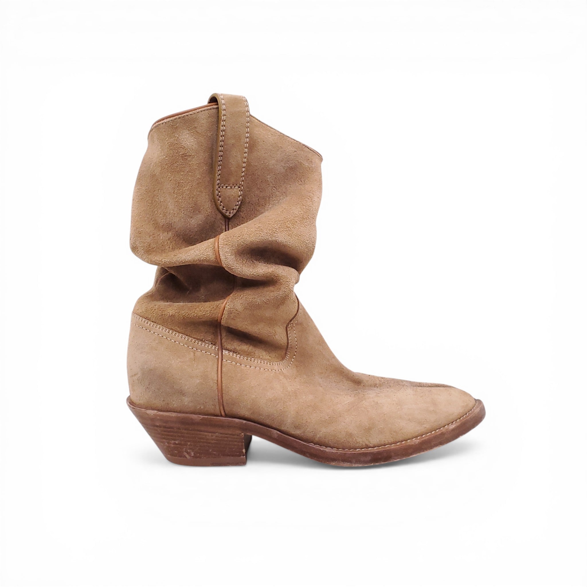 MAISON MARGIELA TABI WESTERN SUEDE BOOTS - SIZE 38
