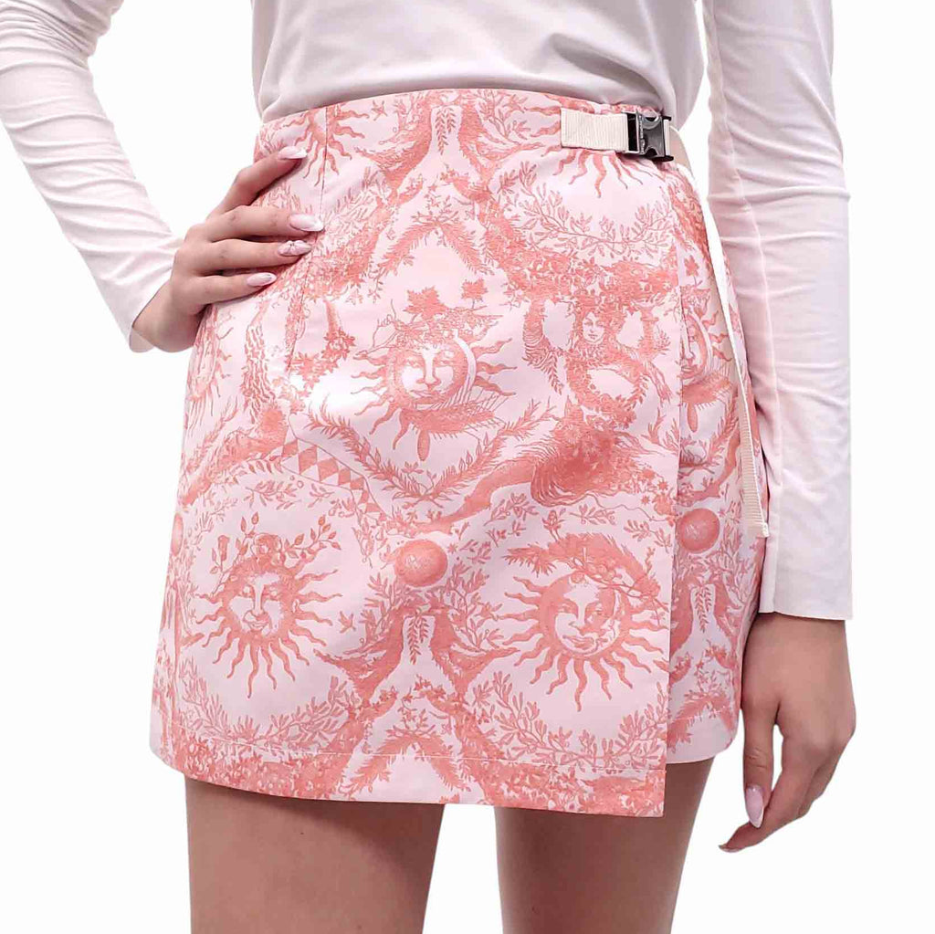 CHRISTIAN DIOR RIVIERA PINK PATTERNED SKORT - SIZE 4