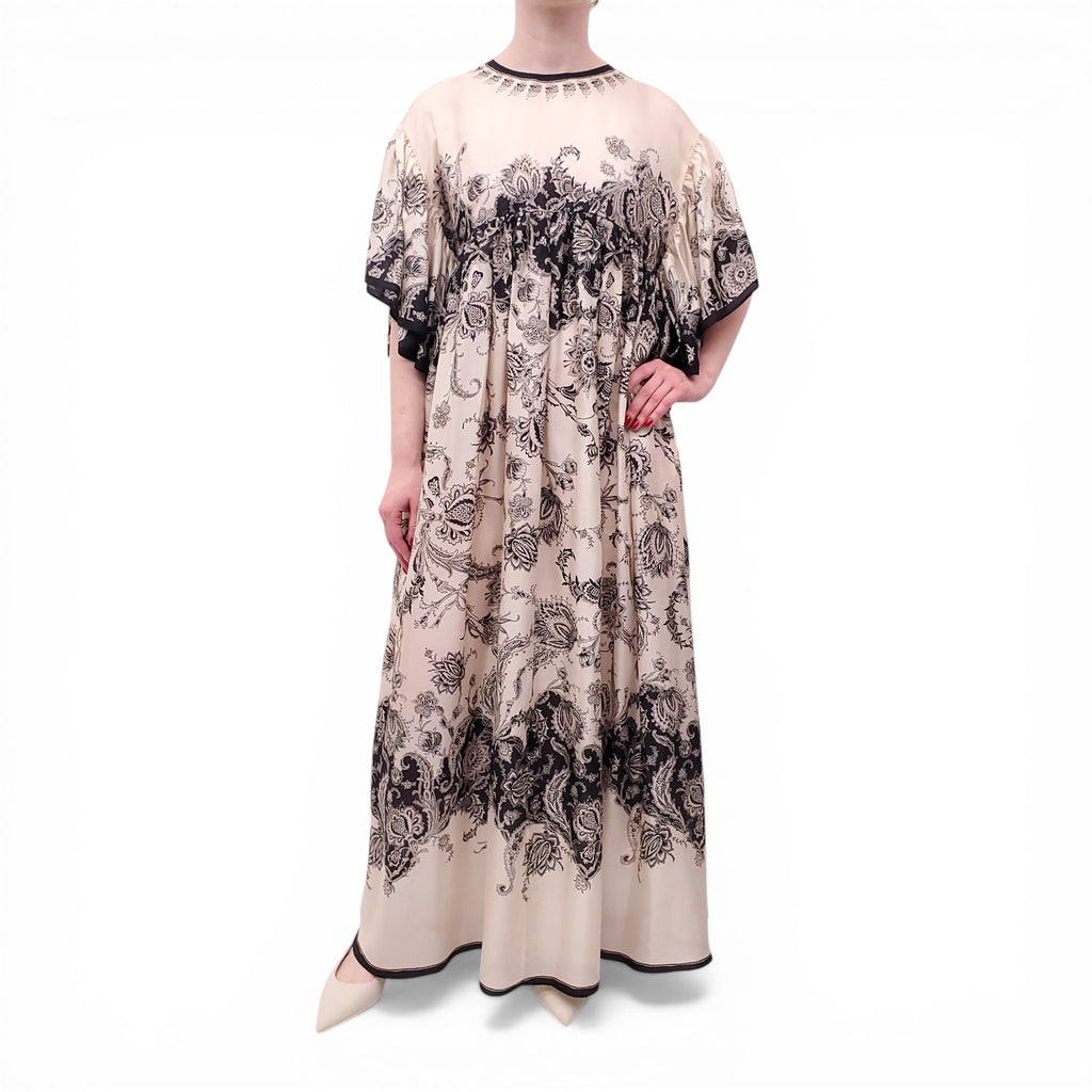 ZIMMERMANN BLACK AND CREAM PATTERNED DRESS - SIZE 0 (US 4)
