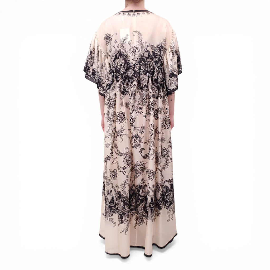 ZIMMERMANN BLACK AND CREAM PATTERNED DRESS - SIZE 0 (US 4)