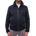 ZEGNA 12MILMIL12 WOOL JACKET WITH BROWN LEATHER DETAILS - MEN'S SIZE 52