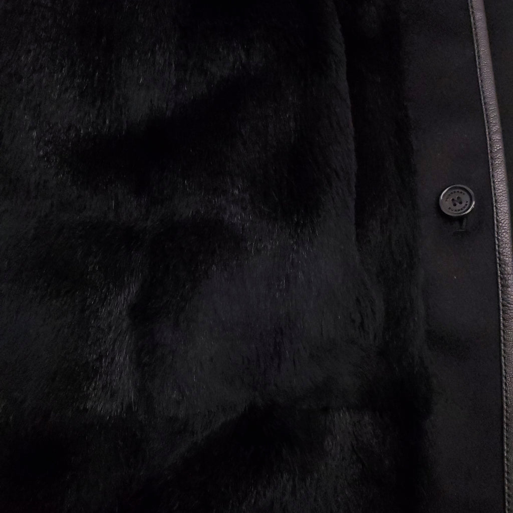 BURBERRY CASHMERE JACKET WITH FUR LINED INTERIOR - MEN'S SIZE 48