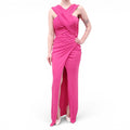 VERSACE PINK DRAPED GOWN - SIZE 42