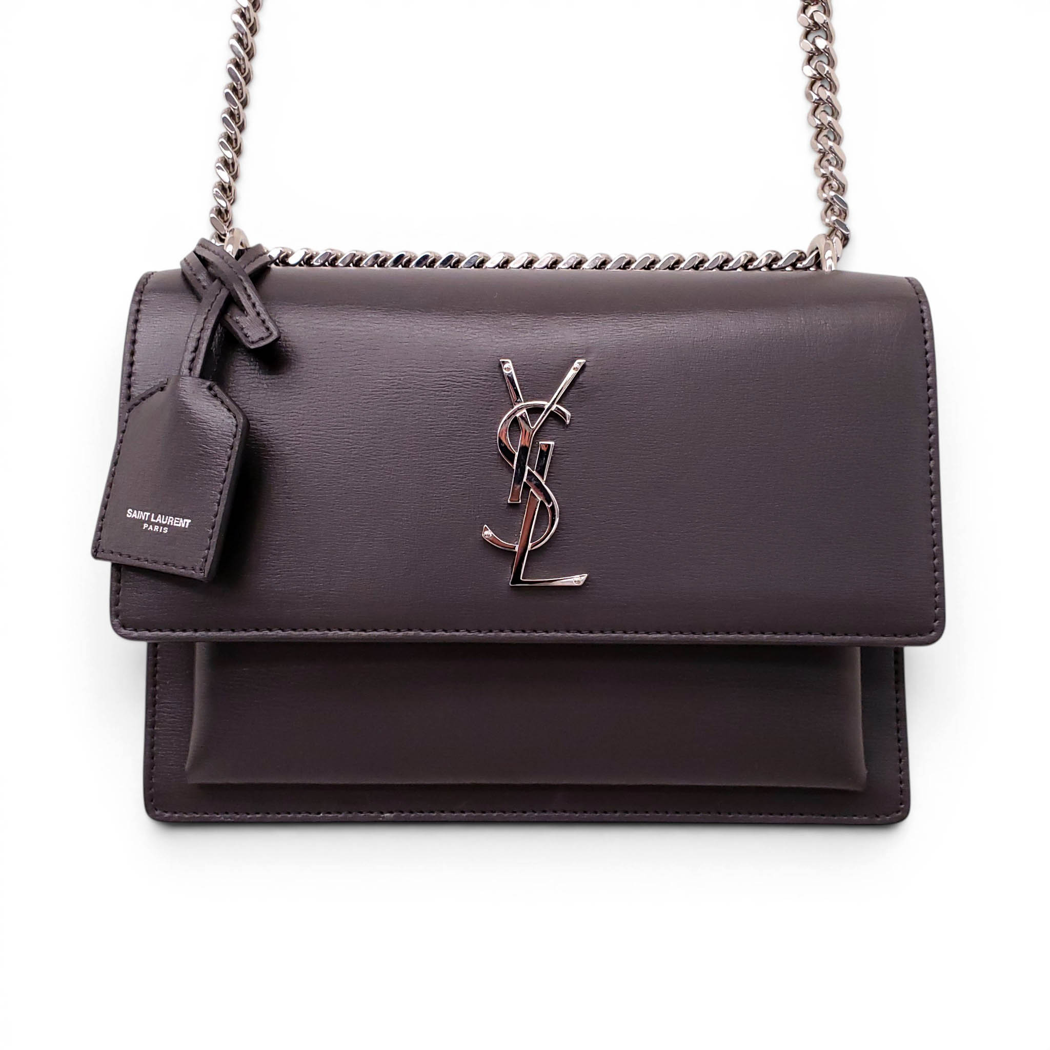 SAINT LAURENT GREY SUNSET BAG