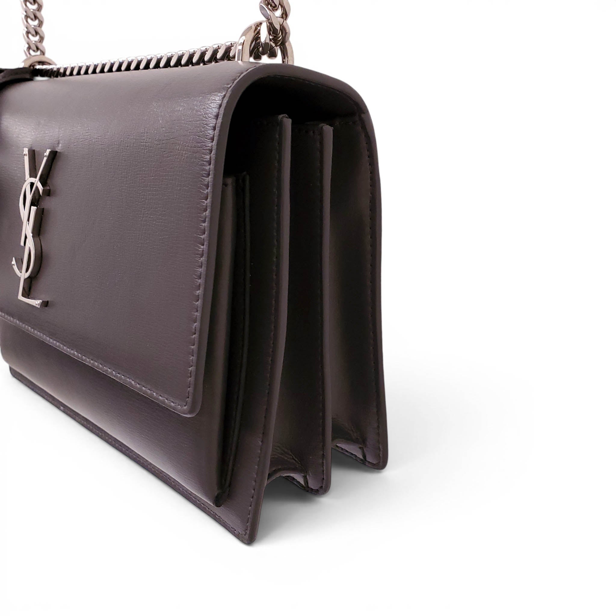 SAINT LAURENT GREY SUNSET BAG