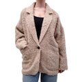 SMYTHE TAUPE BOUCLÉ BLAZER JACKET - SIZE M