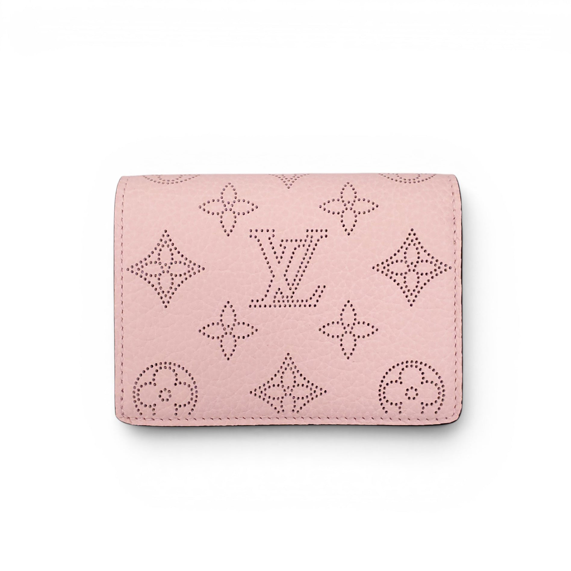 LOUIS VUITTON BLUSH PINK PERFORATED MONOGRAM COIN PURSE