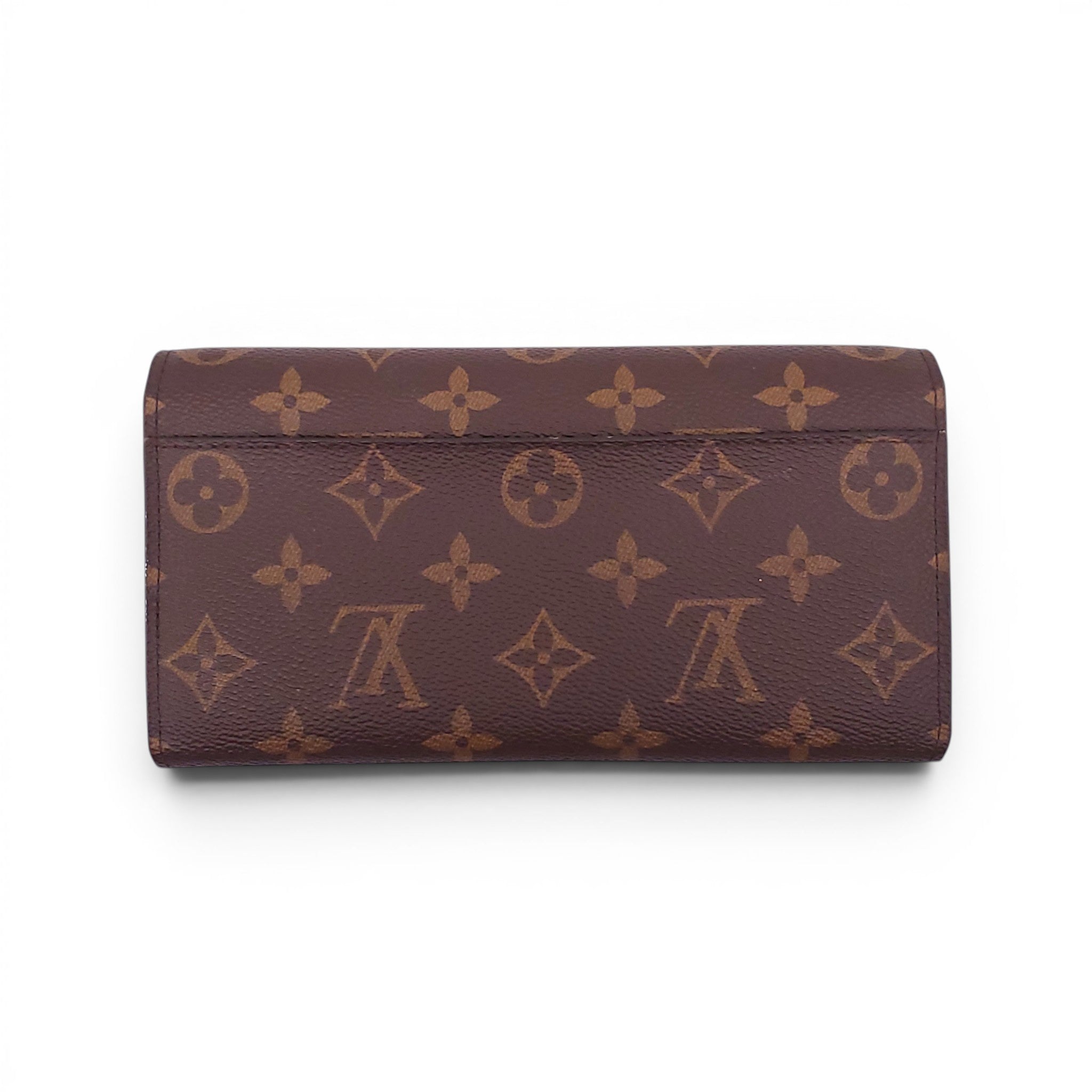 LOUIS VUITTON MONOGRAM PORTEFEUILLE WALLET WITH LOCK DETAIL