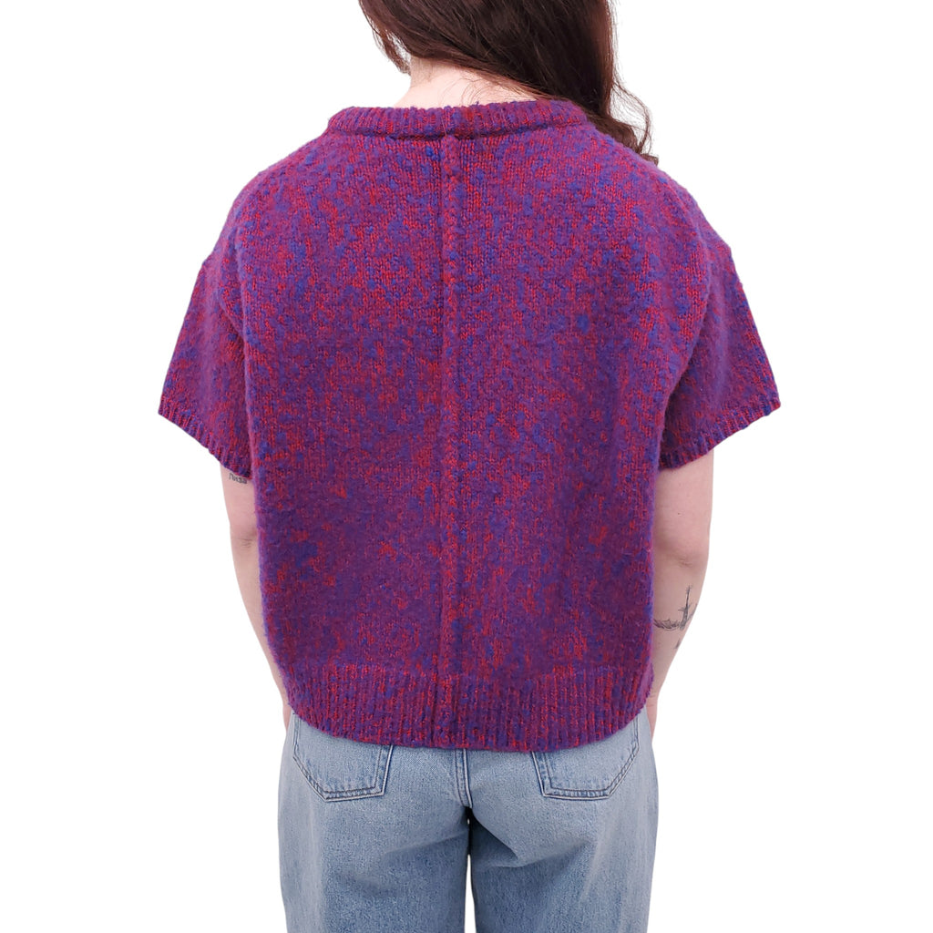 CHLOÉ PURPLE SPECKLED KNIT SWEATER - SIZE S