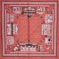 HERMÈS ORANGE WESTERN BANDANA PATTERNED SCARF