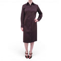 GUCCI BROWN GG LOGO SILK BLEND DRESS - SIZE 46