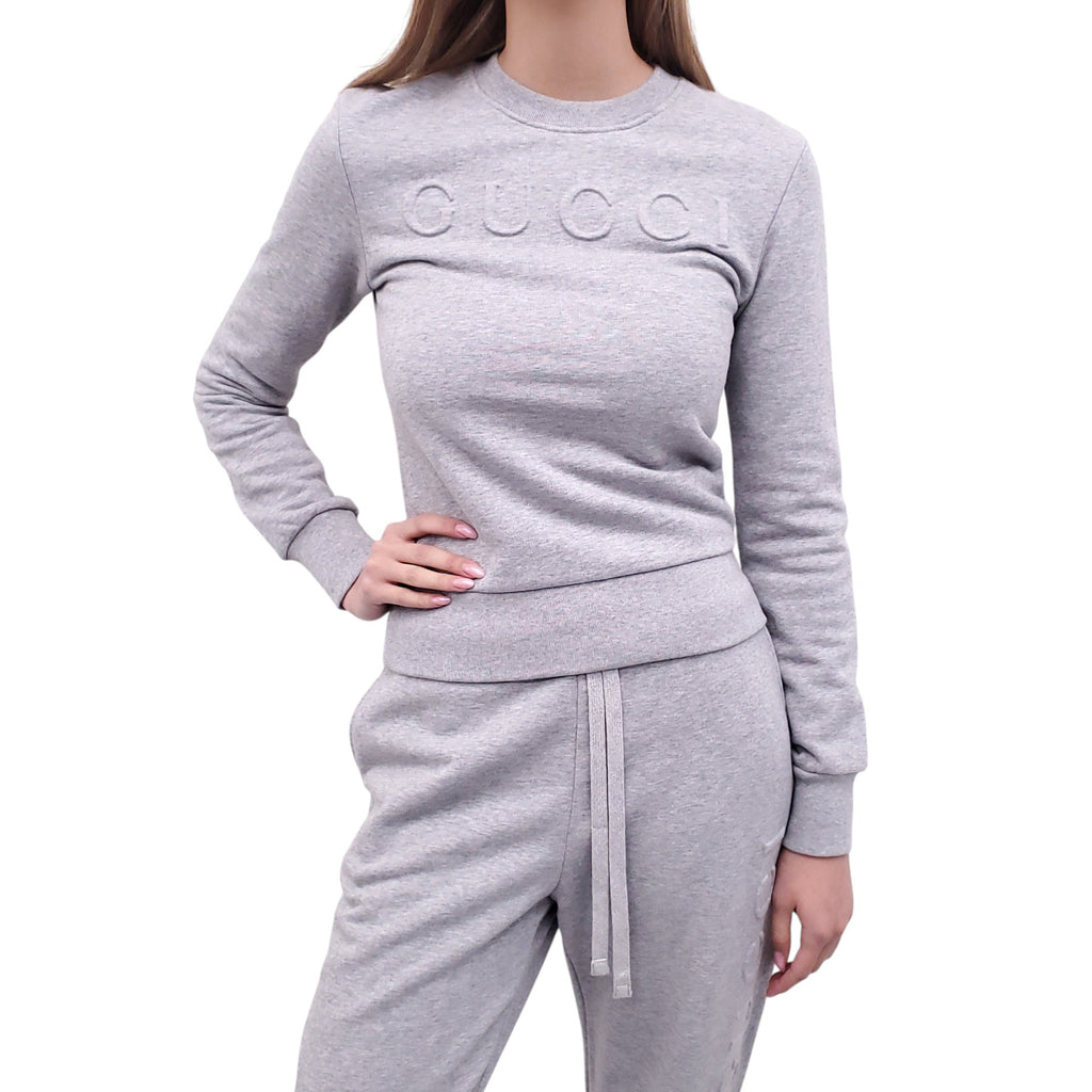 GUCCI GREY LOGO SWEATSUIT - SIZE XXS/XS