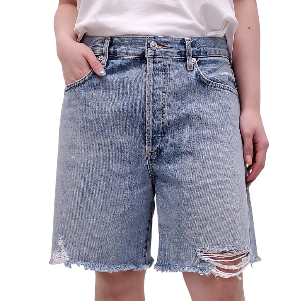 CITIZENS OF HUMANITY BLUE 'CAMILLA' DENIM SHORTS - SIZE 29