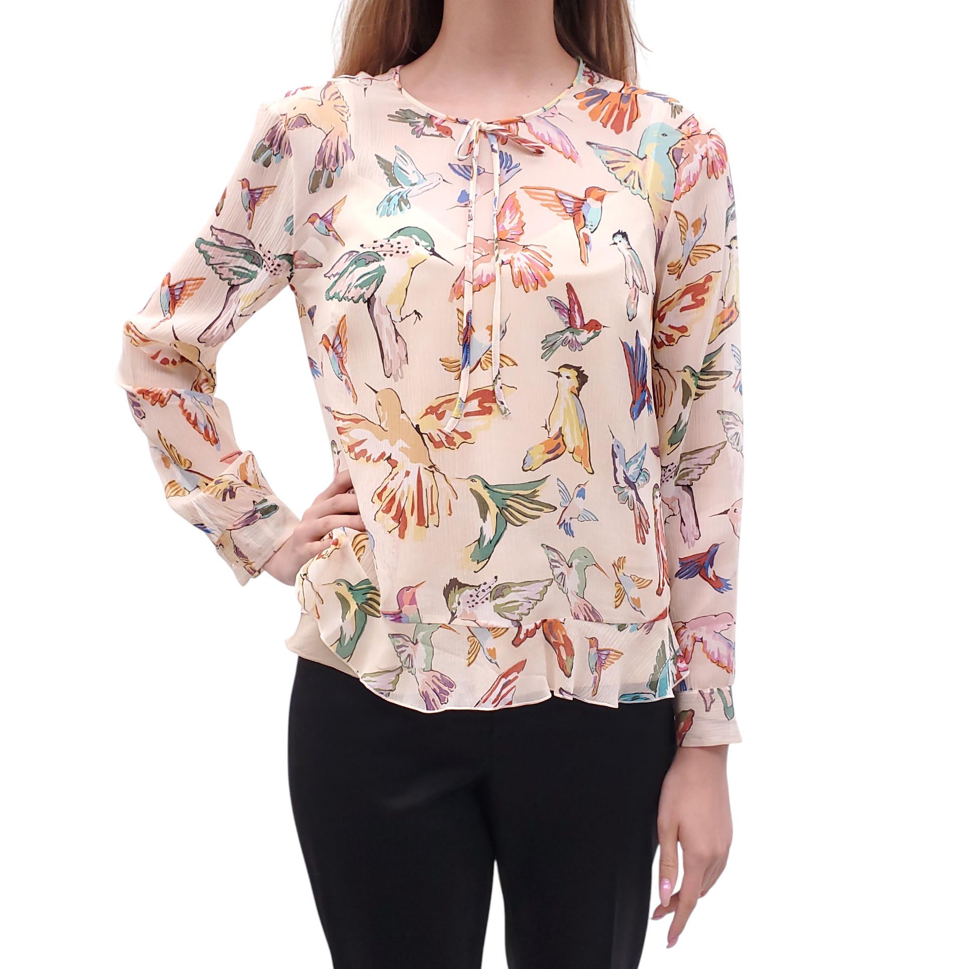 RED VALENTINO BIRD PATTERN BLOUSE - SIZE 42
