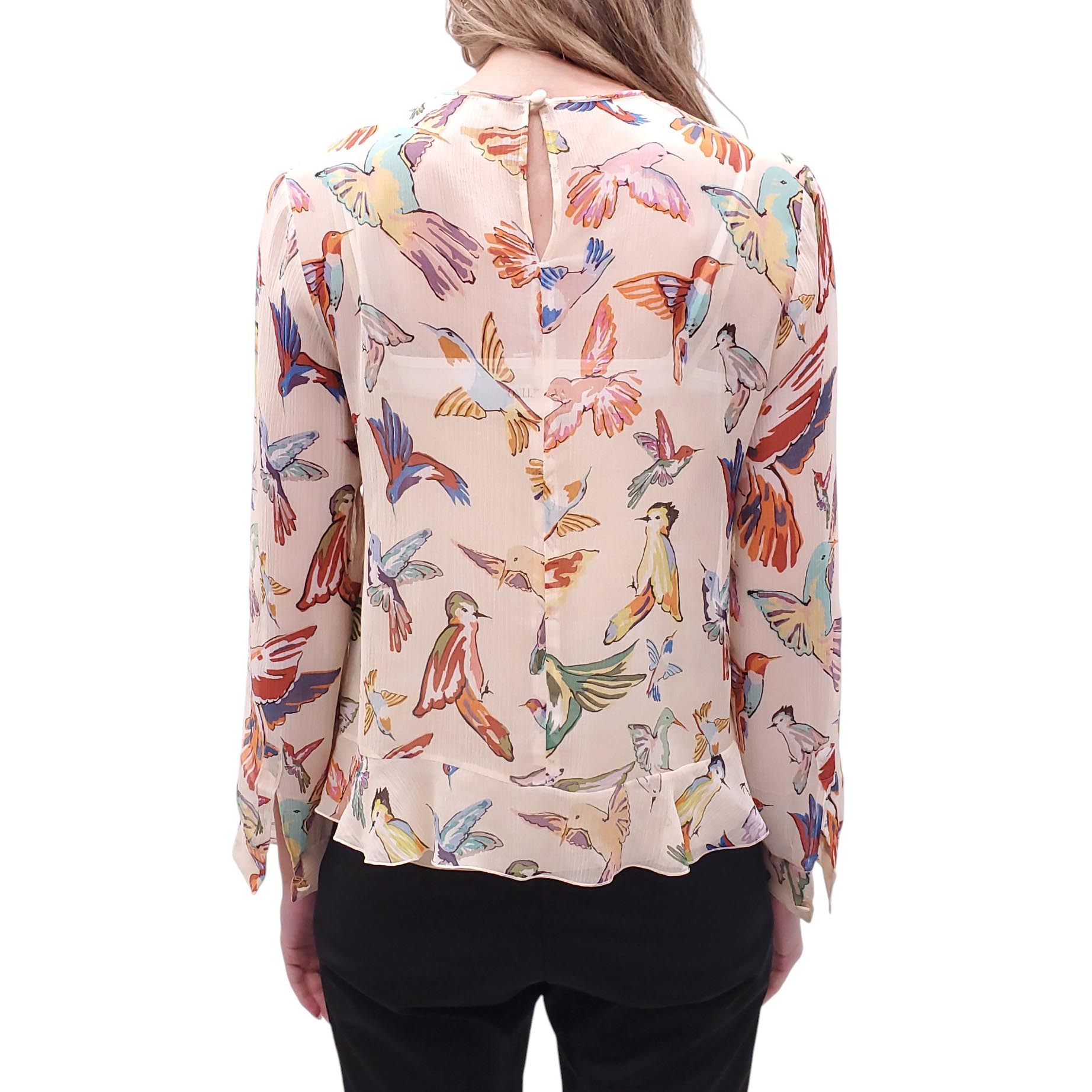 RED VALENTINO BIRD PATTERN BLOUSE - SIZE 42
