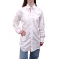 THOM BROWNE WHITE POPLIN BUTTON-UP SHIRT - SIZE 5/XXL