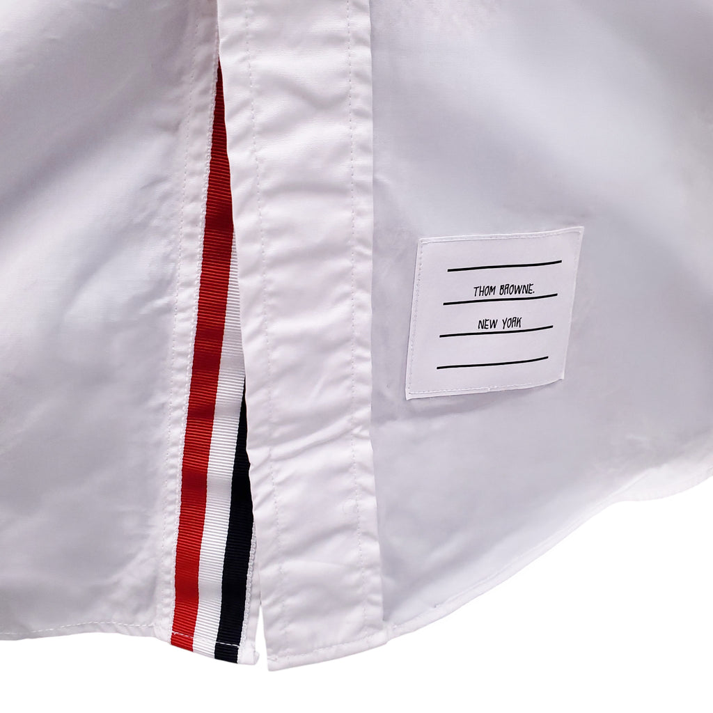 THOM BROWNE WHITE POPLIN BUTTON-UP SHIRT - SIZE 5/XXL