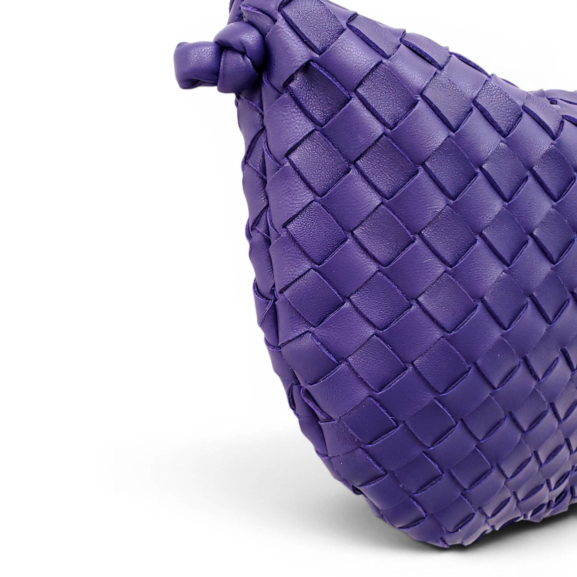 BOTTEGA VENETA PURPLE MEDIUM TURN INTRECCIATO LEATHER SHOULDER BAG