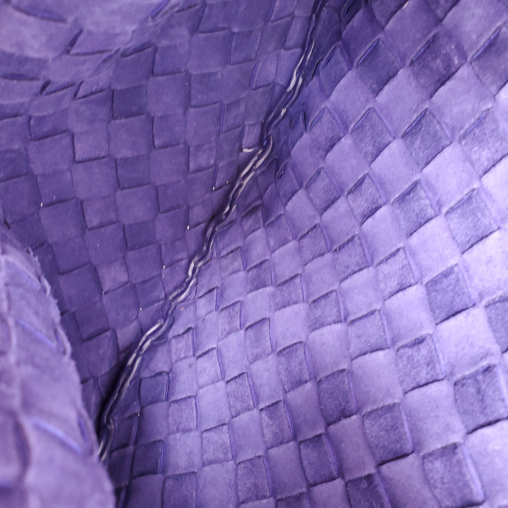 BOTTEGA VENETA PURPLE MEDIUM TURN INTRECCIATO LEATHER SHOULDER BAG