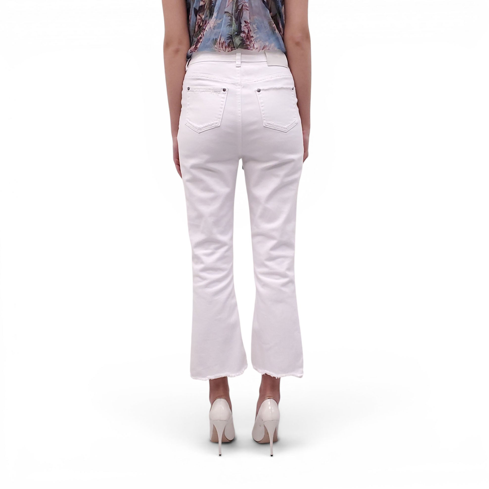 ZIMMERMANN WHITE DENIM JEANS - SIZE 1 (US 6)