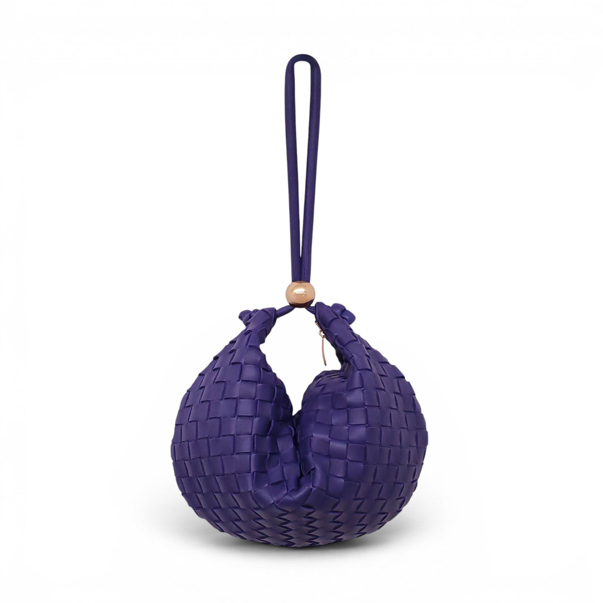 BOTTEGA VENETA PURPLE MEDIUM TURN INTRECCIATO LEATHER SHOULDER BAG