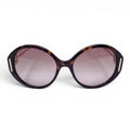 GUCCI BROWN ROUND SUNGLASSES WITH LOGO