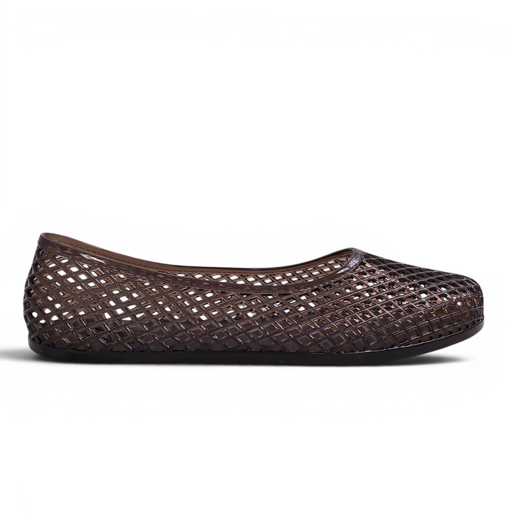 ANCIENT GREEK SANDALS BLACK JELLY SANDALS - SIZE 39